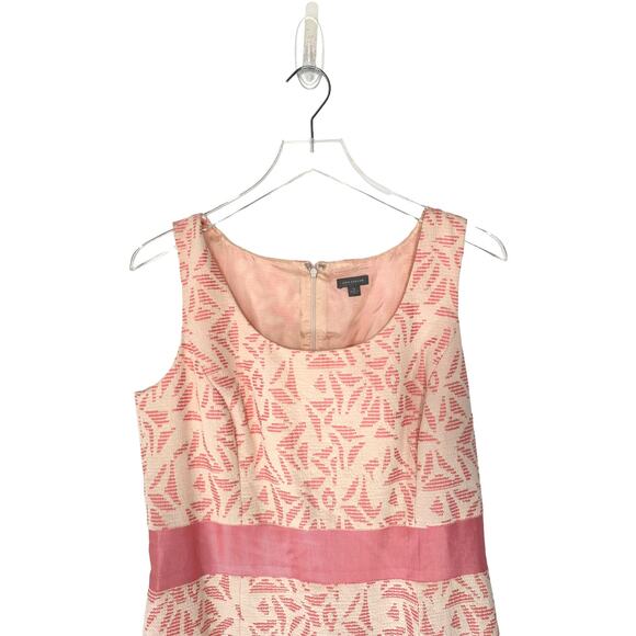 Ann Taylor Pink Whimsical Spring Summer Sleeveless Bow Sheath Dress Size 10 - Picture 2 of 8